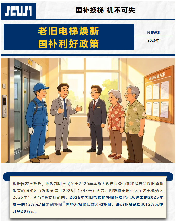 国补落地，最高20万！旧梯焕新，住富帮您轻松搞定！